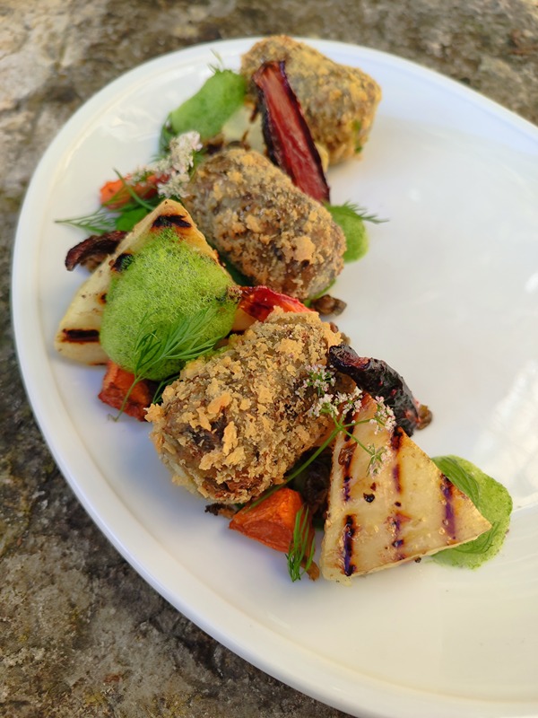 refined vegan dish created on advanced vegan cookery course